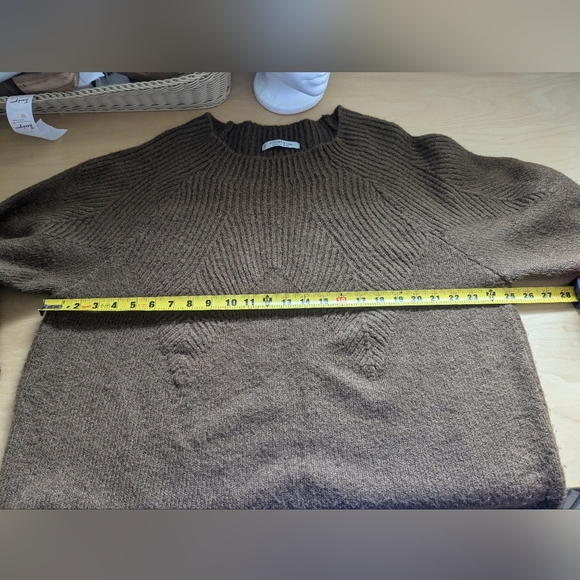 VIOLETA By MANGO Plus Size Crewneck Women Size XXL Brown Color Soft - Picture 9 of 10